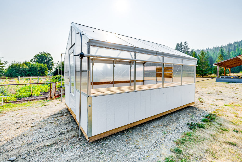 Harvest greenhouse from the rear corner